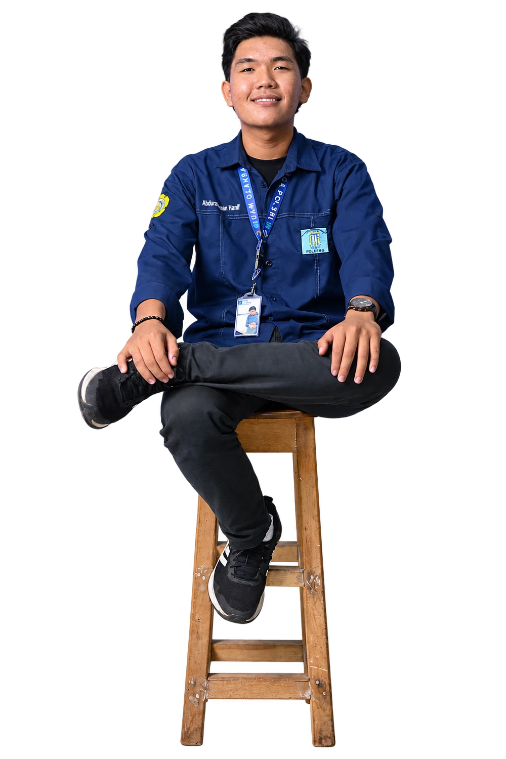 Abdurrahman Hanif sedang duduk